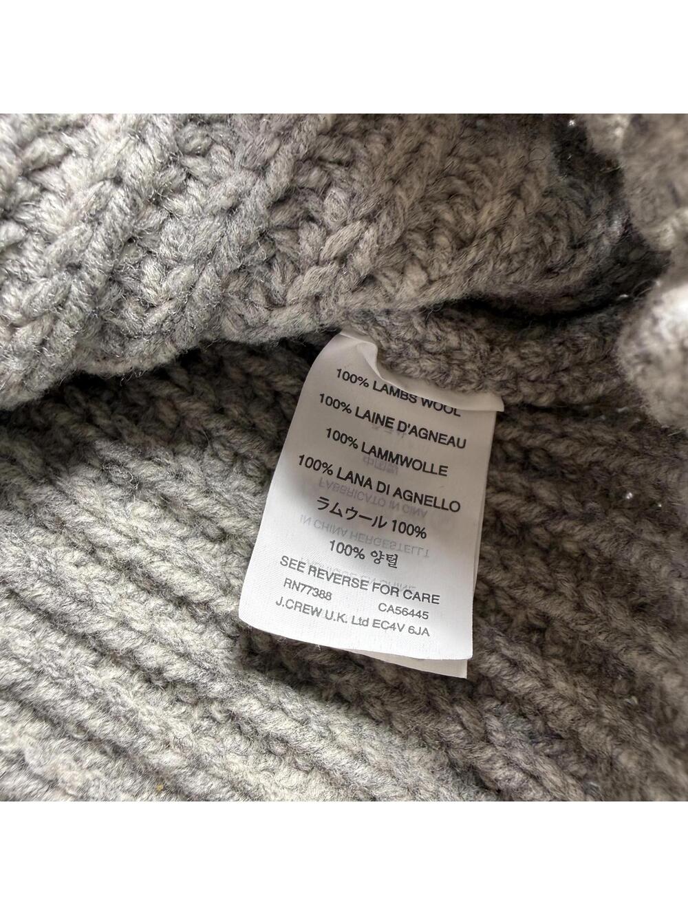 J-Crew Sweater Women's S Grey 100% Lambswool Heavy - Picture 3 of 7